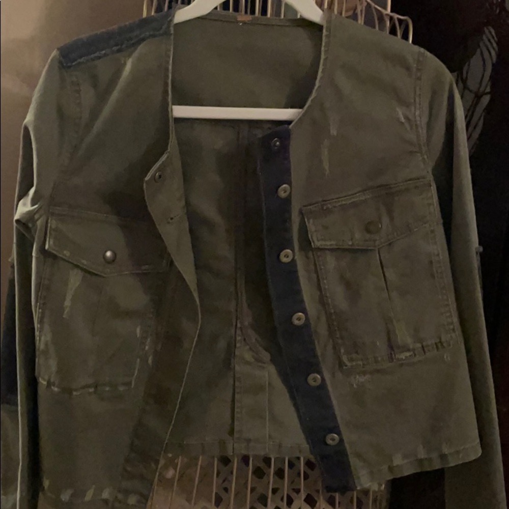 Free People Cargo Jacket - Olive Green - Like New